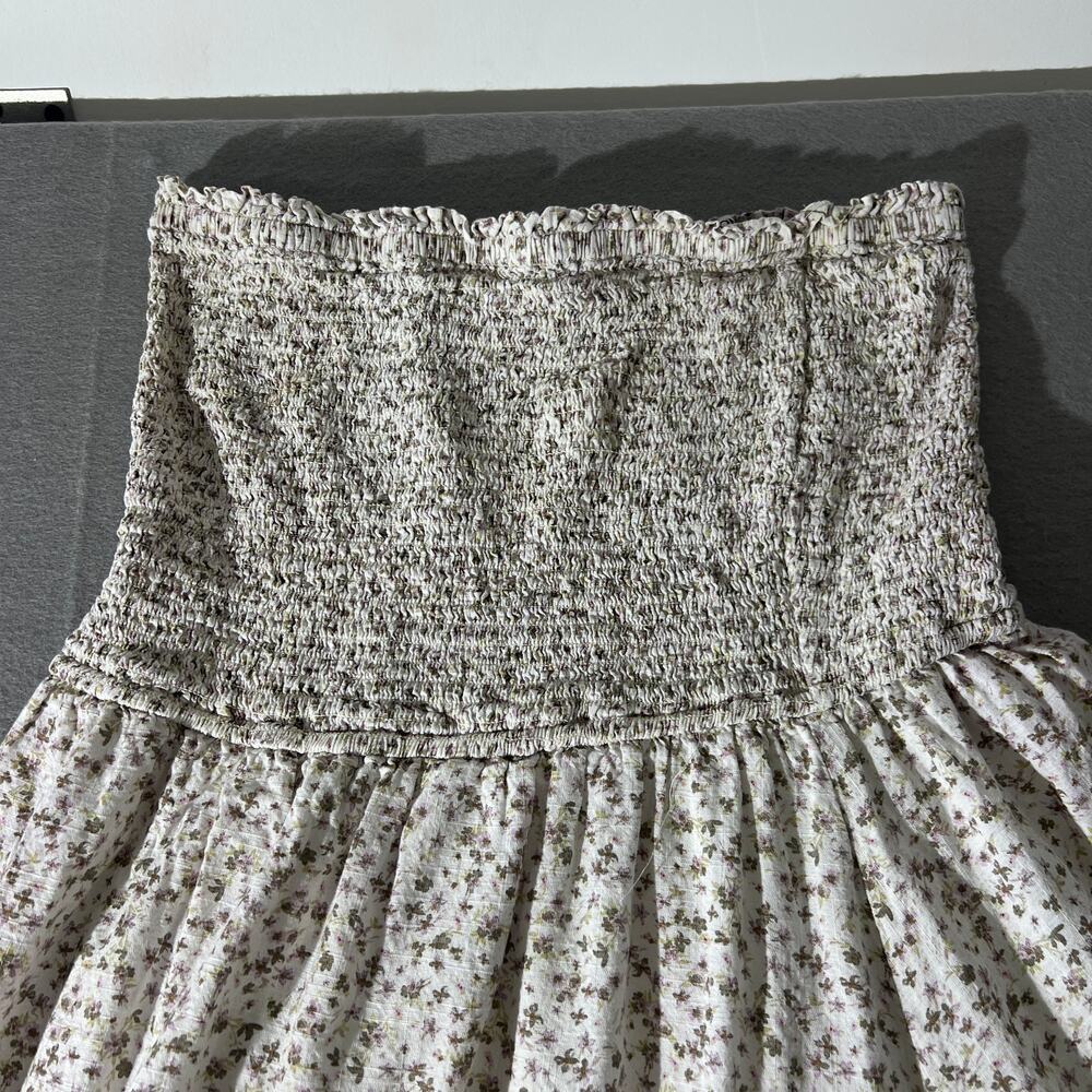 Arizona Jean Co Strapless Floral Maxi Dress Smocked L - Picture 10 of 13
